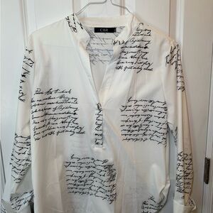 CBR Cream Blouse with Black Script